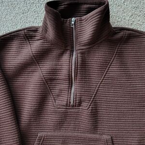 Kirkland Ladies 3/4 Zip Ribbed Sweatshirt Large